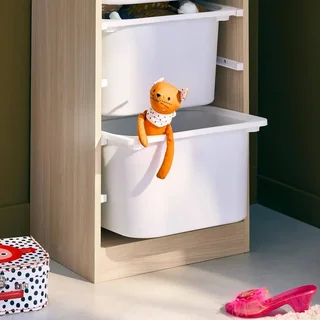 Meuble rangement enfant 4 casiers plastique amovibles jouets livres