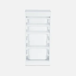 Meuble rangement enfant 4 casiers jouets livres plastique amovible