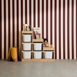 Meuble rangement enfant escalier 6 bacs Sora bois
