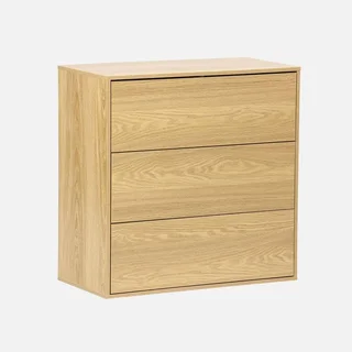 Meuble rangement 3 tiroirs bois Kompo design modulable chêne