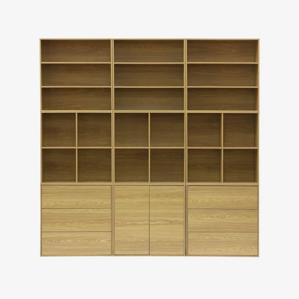 Meuble rangement 3 tiroirs bois Kompo design modulable chêne
