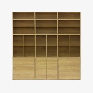 Meuble rangement 3 tiroirs bois Kompo design modulable chêne
