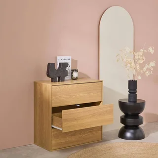 Meuble rangement 3 tiroirs bois Kompo design modulable chêne