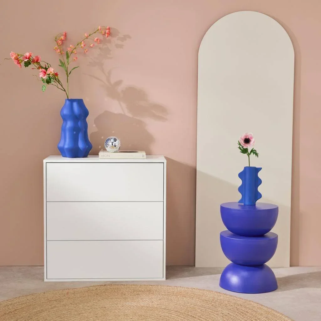 Meuble rangement 3 tiroirs bois Kompo - modulable chêne noyer blanc
