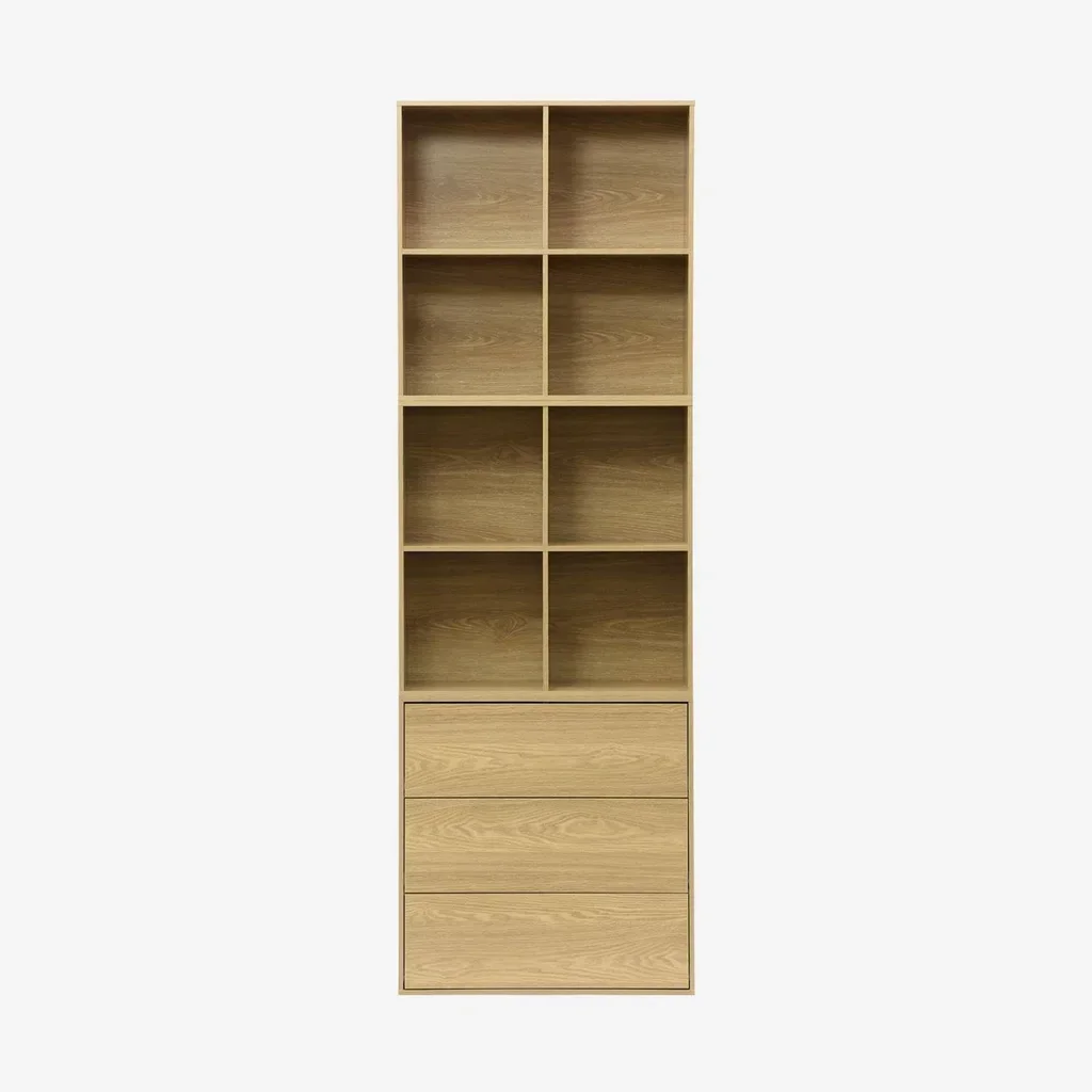 Meuble rangement 3 tiroirs bois Kompo design modulable chêne