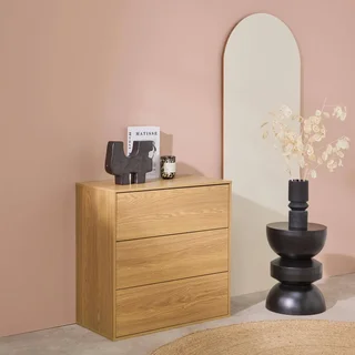 Meuble rangement 3 tiroirs bois Kompo design modulable chêne