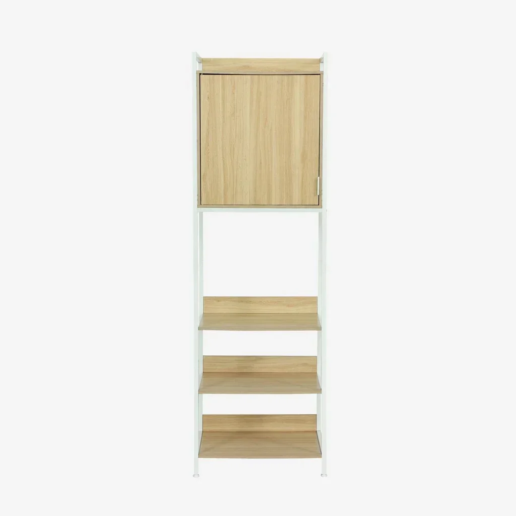 Meuble dressing 5 niveaux bois métal avec porte Clever