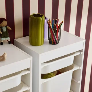 Mueble almacenaje infantil 4 cajas extraíbles lote de 2