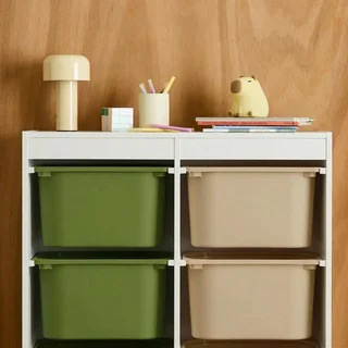 Meuble rangement enfant 6 bacs colorés jouets livres