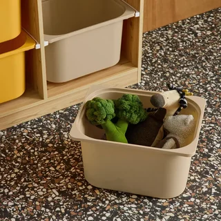 Meuble rangement enfant 6 bacs colorés plastique