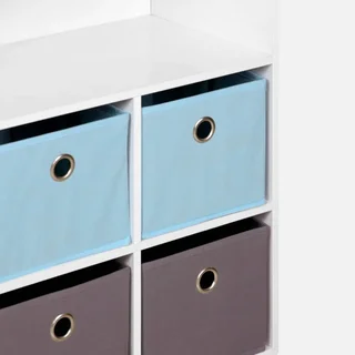 Meuble rangement enfant 6 casiers bleu gris Camille