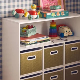 Meuble rangement enfant 6 casiers fibre naturelle Camille