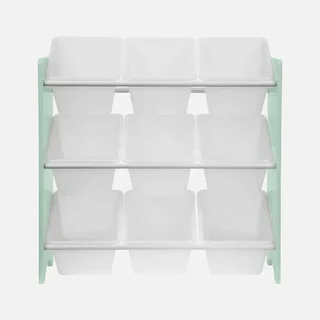 Meuble rangement enfant 9 compartiments bois Tobias