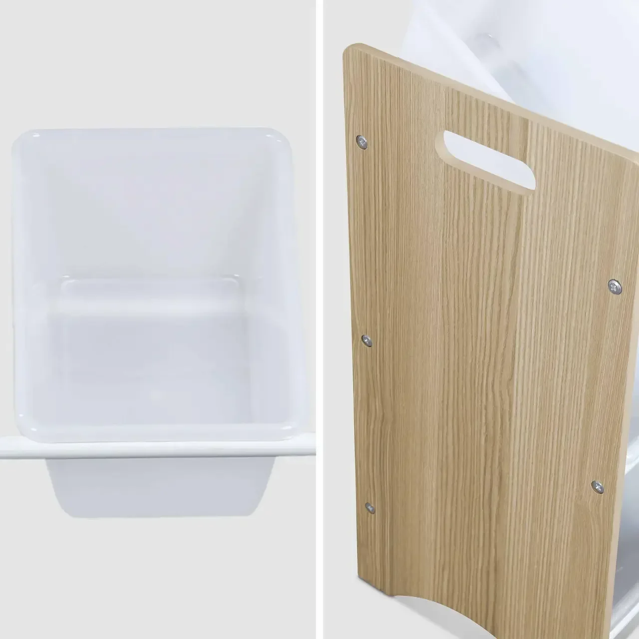 Meuble rangement enfant 9 casiers bois blanc Tobias