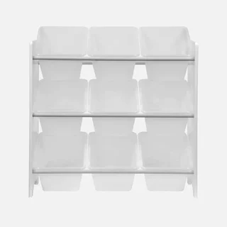 Meuble rangement enfant 9 compartiments bois naturel Tobias