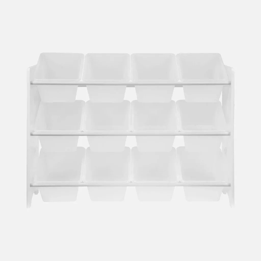 Meuble rangement jouets 12 casiers bois Tobias chambre enfant