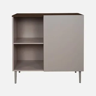 Móvel arrumação metal madeira 80cm 1 porta estilo aparador Ashton
