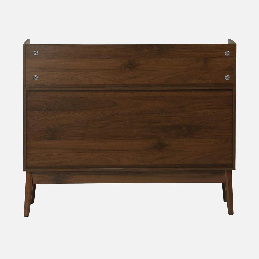Mueble almacenamiento vinilos vintage madera 100 cm estilo escandinavo