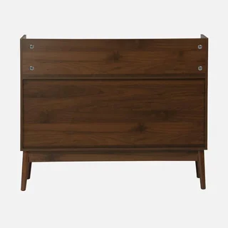 Mueble almacenamiento vinilos vintage madera 100 cm estilo escandinavo