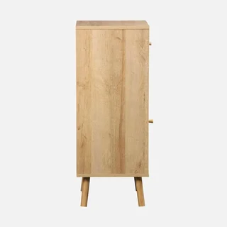 Meuble salle de bain bois cannage bohème vintage rangement