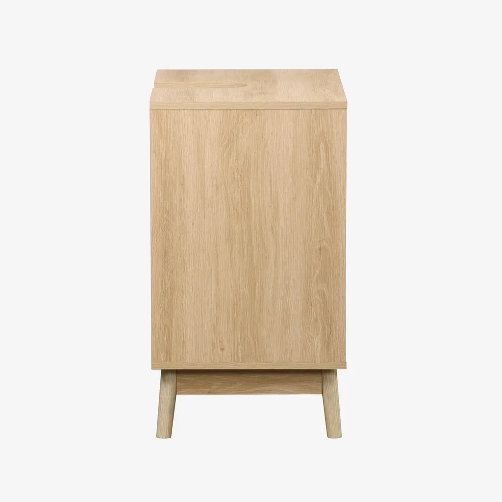 Mobile sottolavabo scandinavo legno Linear 2 ante scanalate