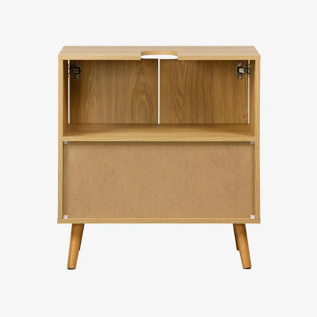 Meuble sous lavabo vintage Nepal effet bois avec rangement