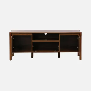 Meuble TV bois naturel 140 cm 2 portes 1 tiroir - Collection Harmony