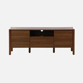 Meuble TV bois naturel 140 cm 2 portes 1 tiroir - Collection Harmony