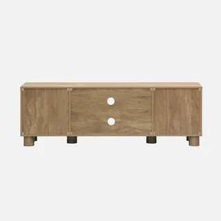 Mueble TV 155 cm 2 Puertas Reversibles Efecto Madera Mango Pondi