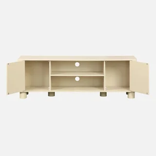 Mueble TV 155 cm 2 Puertas Reversibles Efecto Madera Mango Pondi