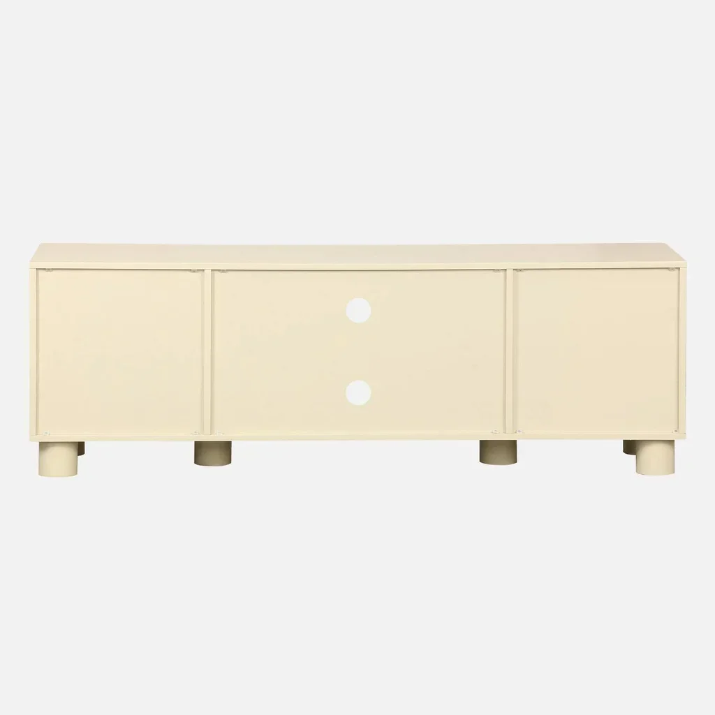 Mueble TV 155 cm 2 Puertas Reversibles Efecto Madera Mango Pondi