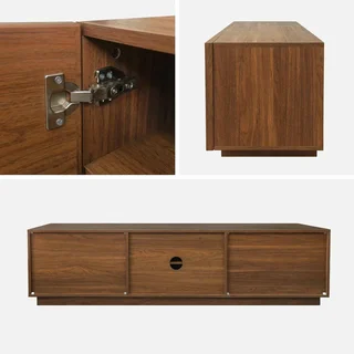 Meuble TV 180 cm 3 portes bois style scandinave Kuba