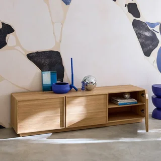 Meuble TV 180 cm 3 portes bois scandinave Kuba salon