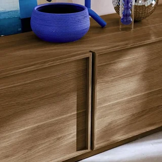 Meuble TV 180 cm 3 portes bois style scandinave Kuba