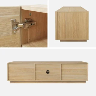 Meuble TV 180 cm 3 portes bois scandinave Kuba salon