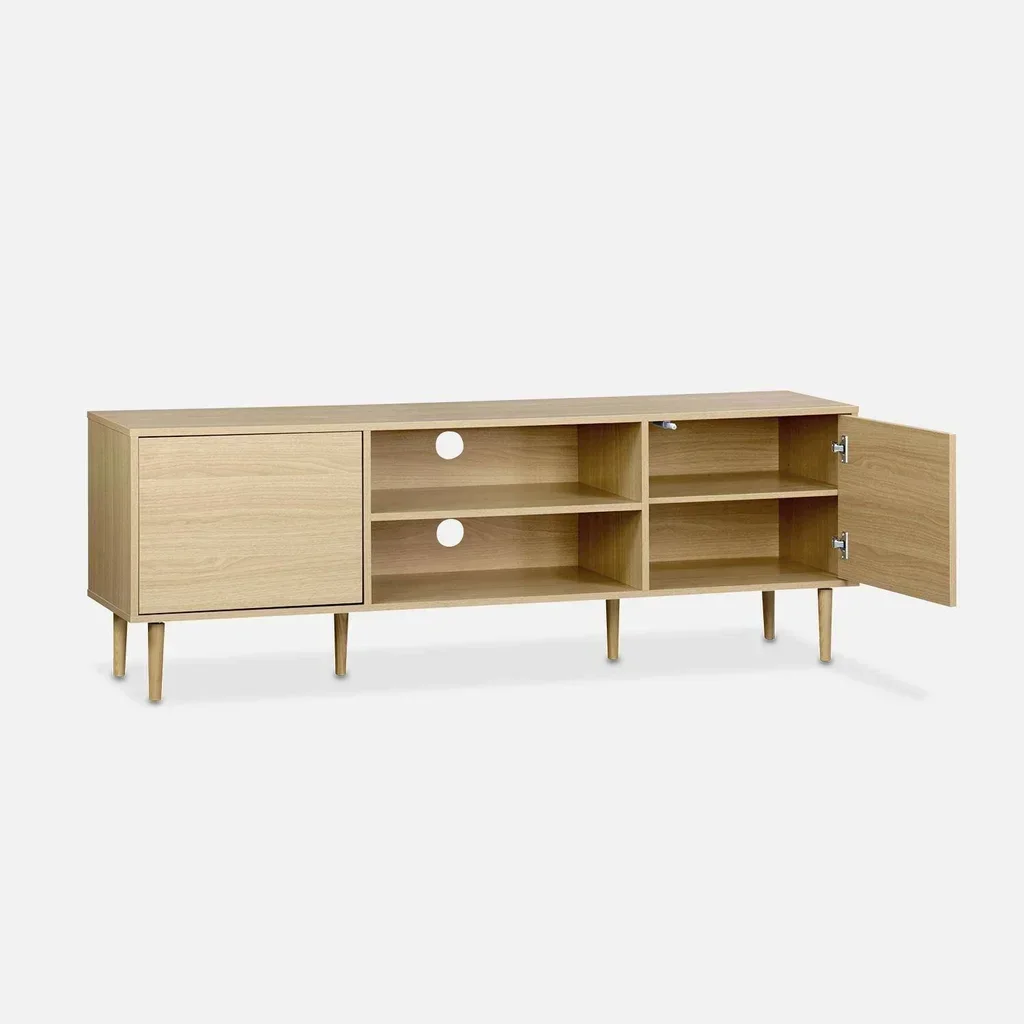 TV-Schrank Mika 2 Türen 160 cm Massivholz zeitgenössisches Design Wohnzimmer