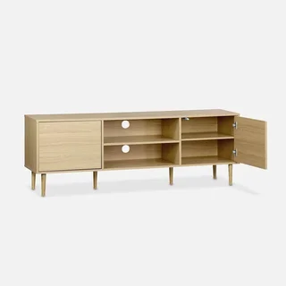 TV-Schrank Mika 2 Türen 160 cm Massivholz zeitgenössisches Design Wohnzimmer