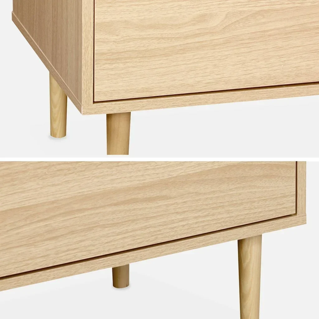 TV-Schrank Mika 2 Türen 160 cm Massivholz zeitgenössisches Design Wohnzimmer