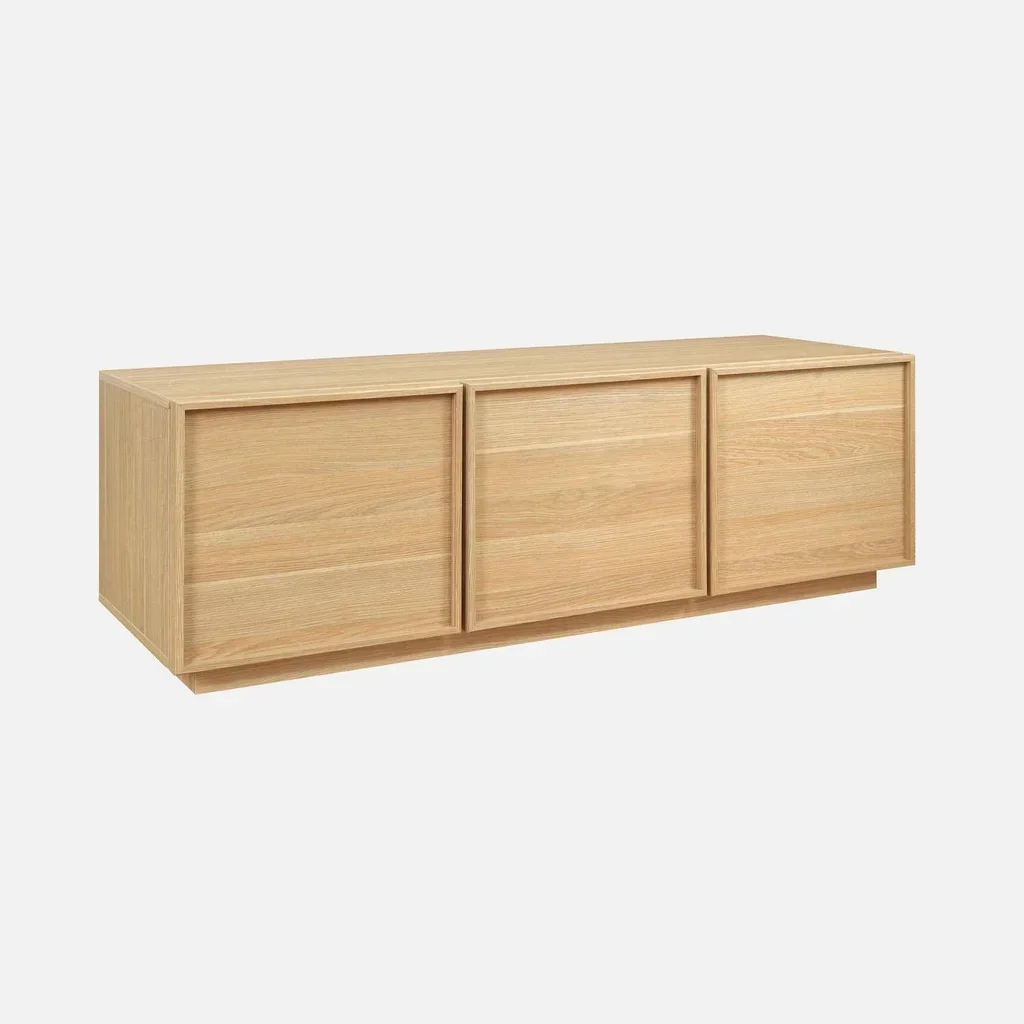 Mueble TV 3 Puertas 140 cm Efecto Madera Nogal Kuba