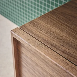 Mueble TV 3 Puertas 140 cm Efecto Madera Nogal Kuba