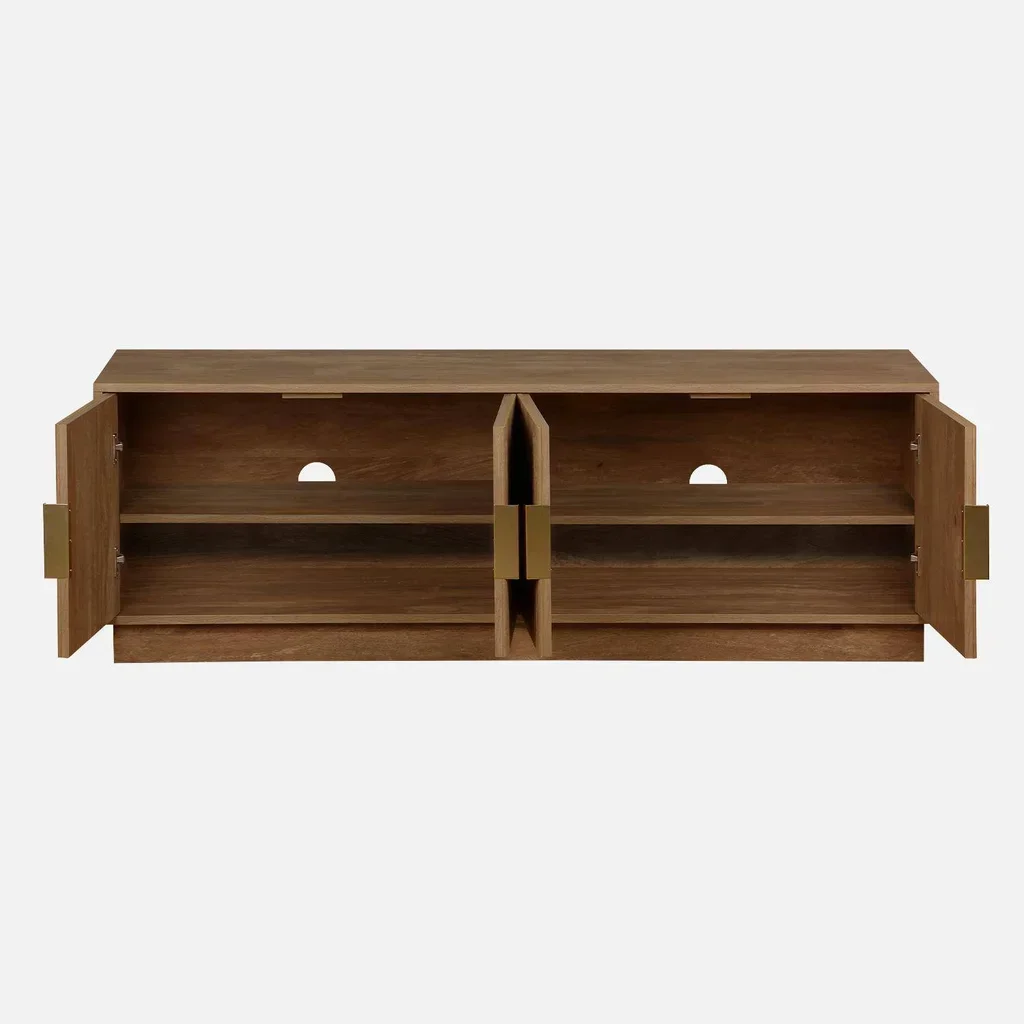 TV-Schrank Mangoholz 140cm 4 Türen Exotischer Stil Celian
