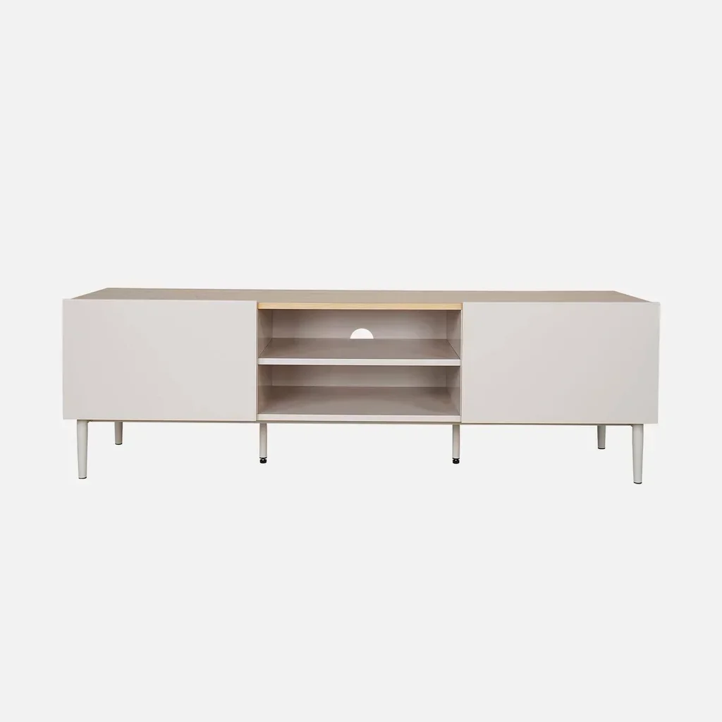 Mueble TV Industrial 140 cm Madera Metal 2 Puertas Salón