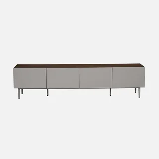 Industrial TV Stand 180 cm 4 Doors Metal and Wood Ashton