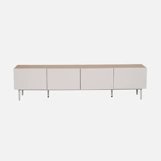 Industrial TV Stand 180 cm 4 Doors Metal and Wood Ashton