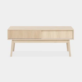 Mueble TV escandinavo madera 2 puertas 115 cm estilo nórdico