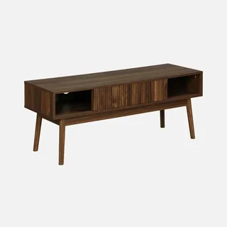 Mueble TV escandinavo madera 2 puertas 115 cm estilo nórdico Linear
