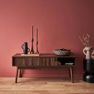 Mueble TV escandinavo madera 2 puertas 115 cm estilo nórdico Linear