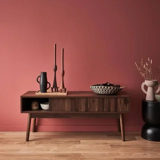 Mueble TV escandinavo madera 2 puertas 115 cm estilo nórdico Linear