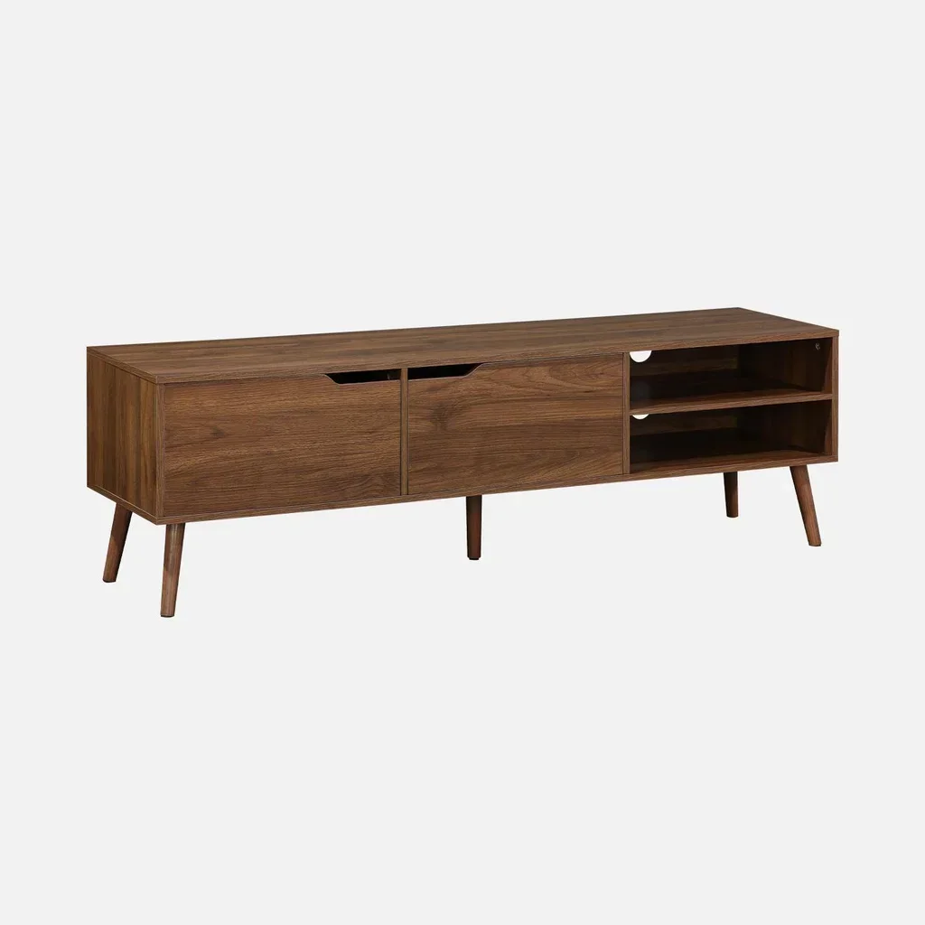 Vintage TV Stand 2 Doors 160 cm Scandinavian Wood Nepal