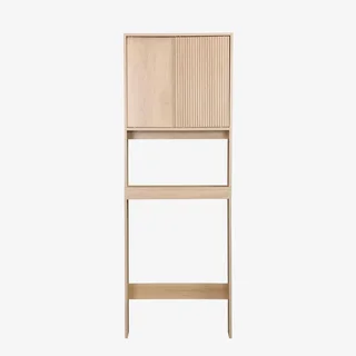 Mueble WC escandinavo estantería madera natural almacenamiento baño
